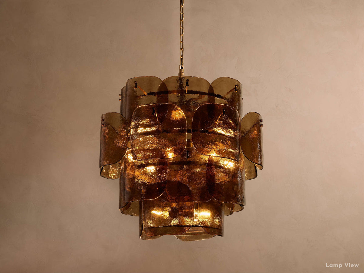 Blaire Layered Glass Round Chandelier