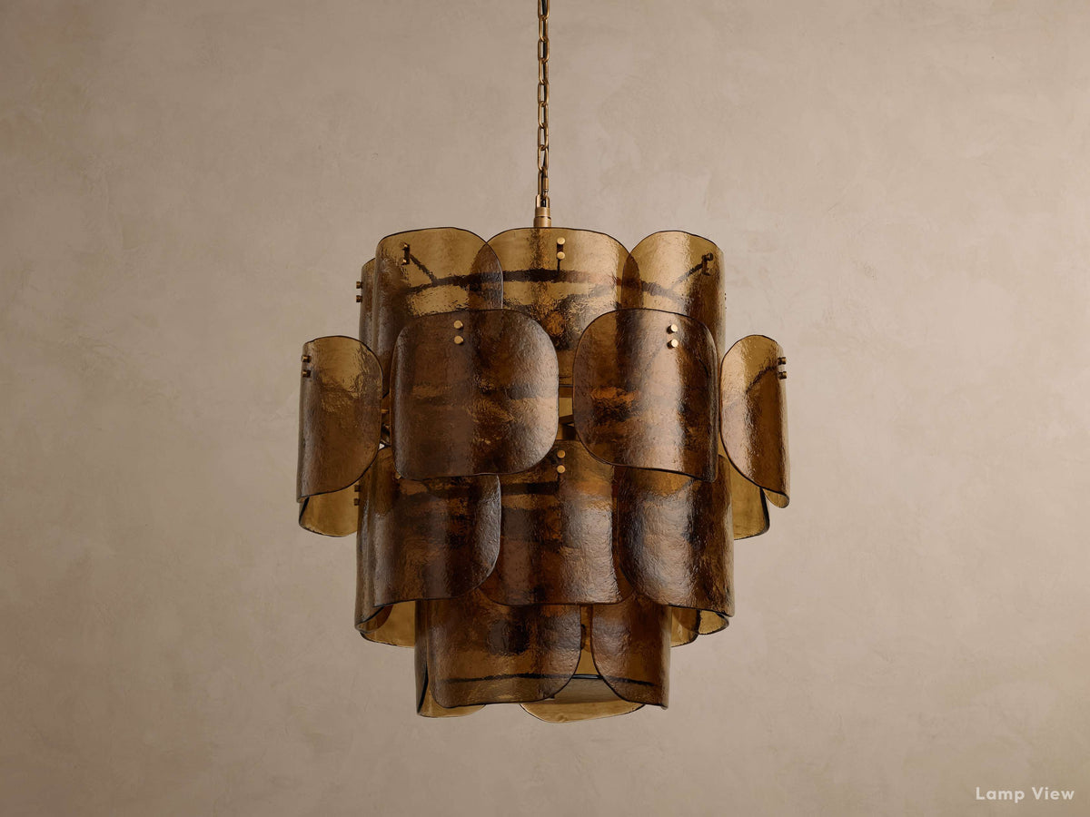 Blaire Layered Glass Round Chandelier