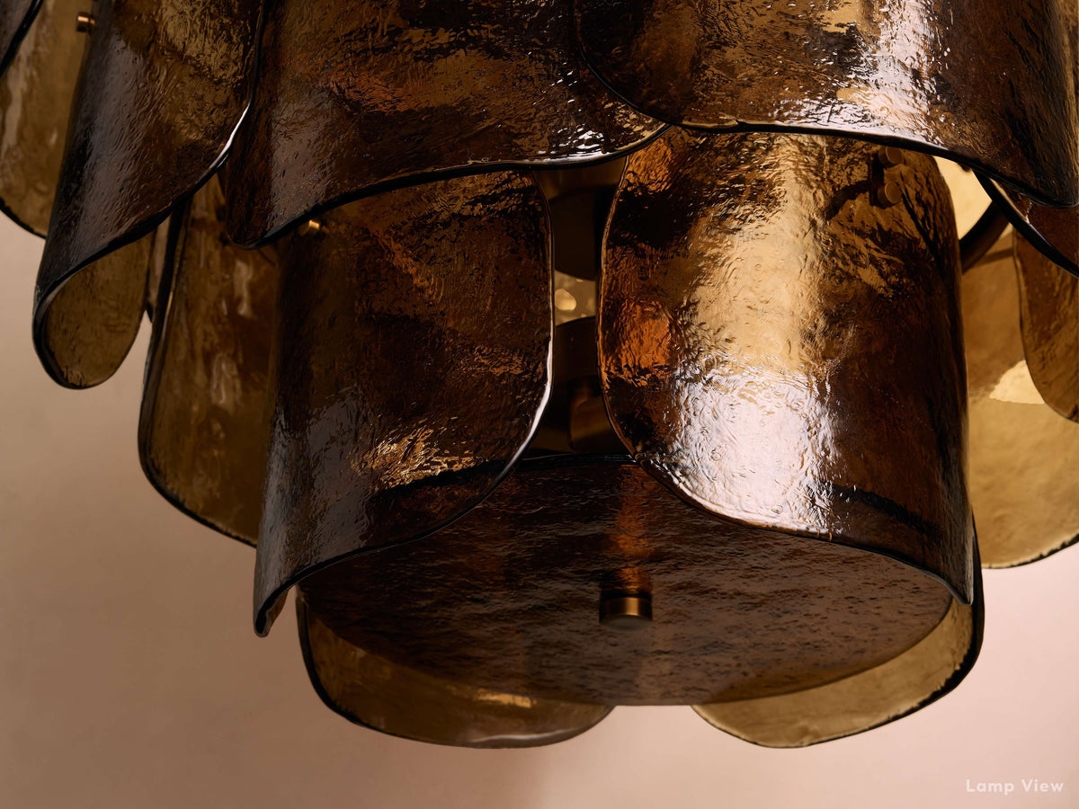 Blaire Layered Glass Round Chandelier