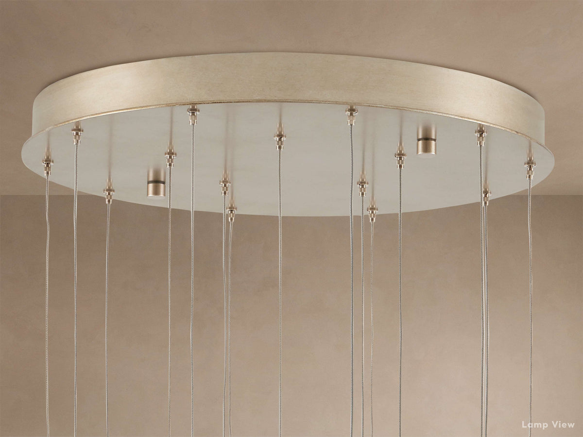 Edda Droplet Glass Round Chandelier