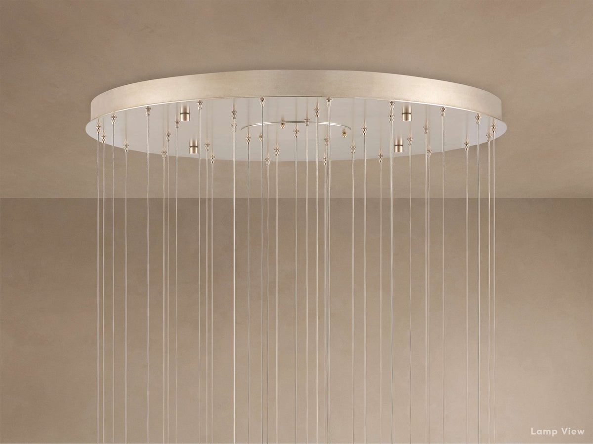 Edda Droplet Glass Round Chandelier