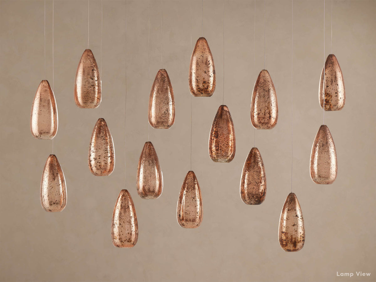 Edda Droplet Glass Linear Chandelier
