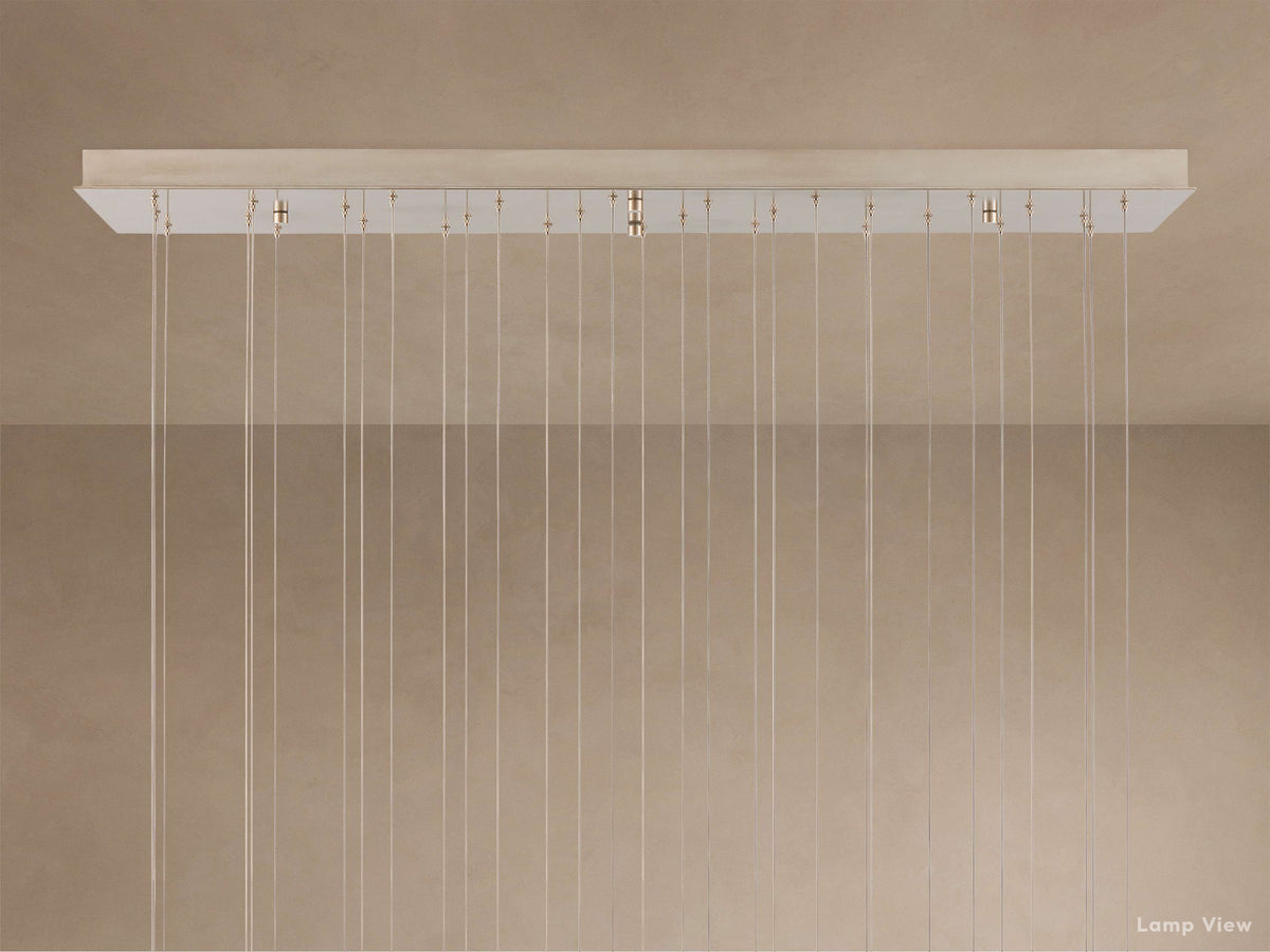 Edda Droplet Glass Linear Chandelier