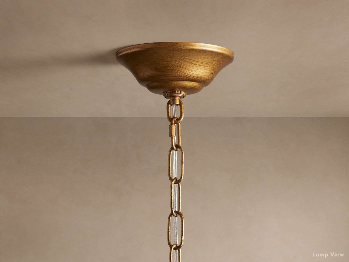 Lunaria Ceramic Petal Round Chandelier