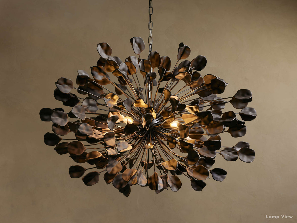 Lunaria Ceramic Petal Round Chandelier