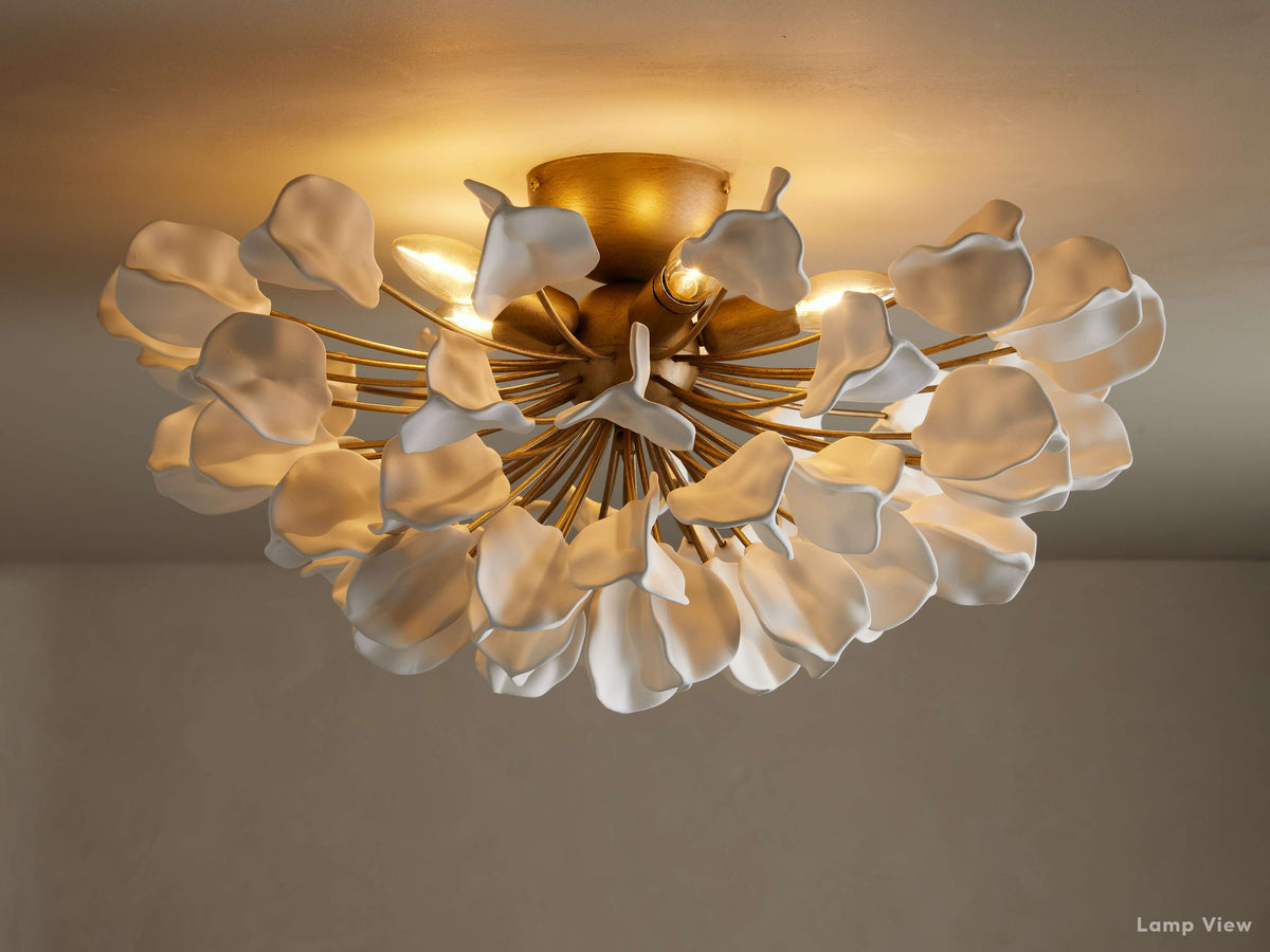 Lunaria Ceramic Petal Flush Mount