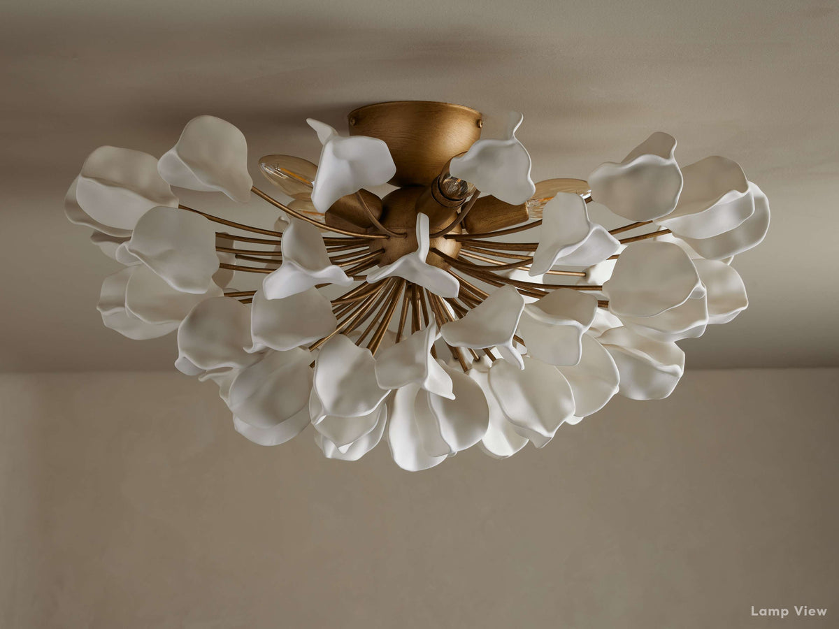 Lunaria Ceramic Petal Flush Mount