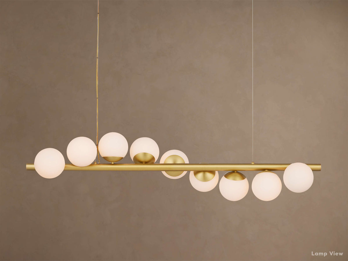 Kinney Opal Glass Linear Chandelier