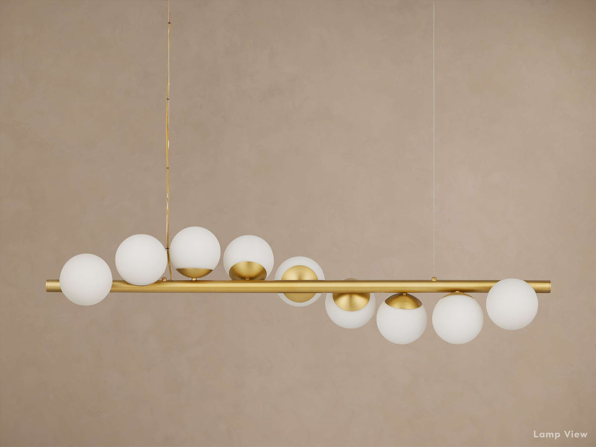 Kinney Opal Glass Linear Chandelier