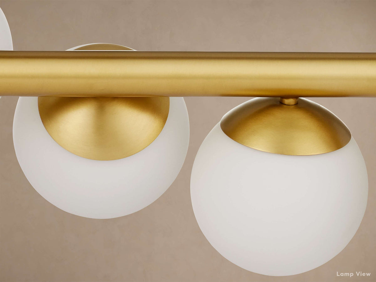 Kinney Opal Glass Linear Chandelier