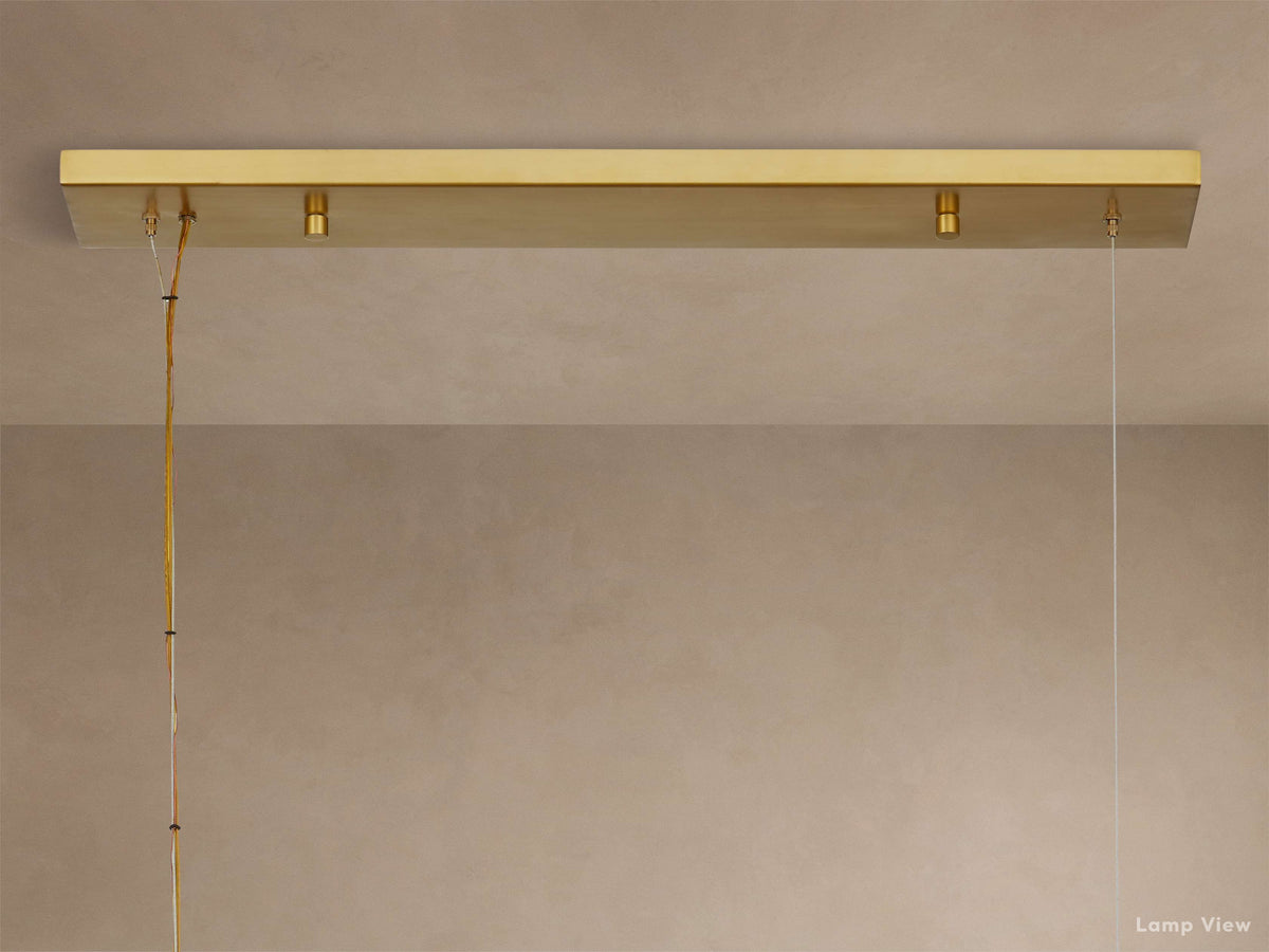 Kinney Opal Glass Linear Chandelier