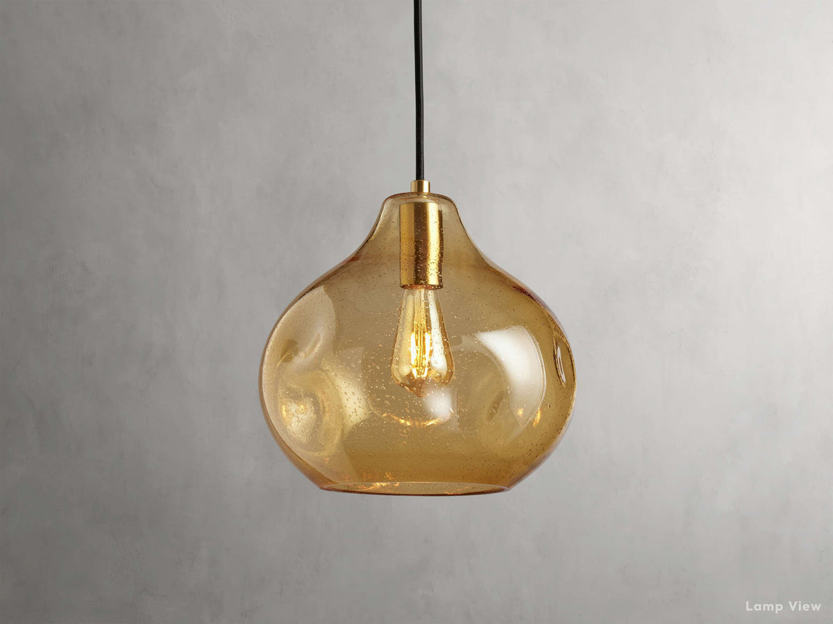 Organic Fluid Glass Pendant Light