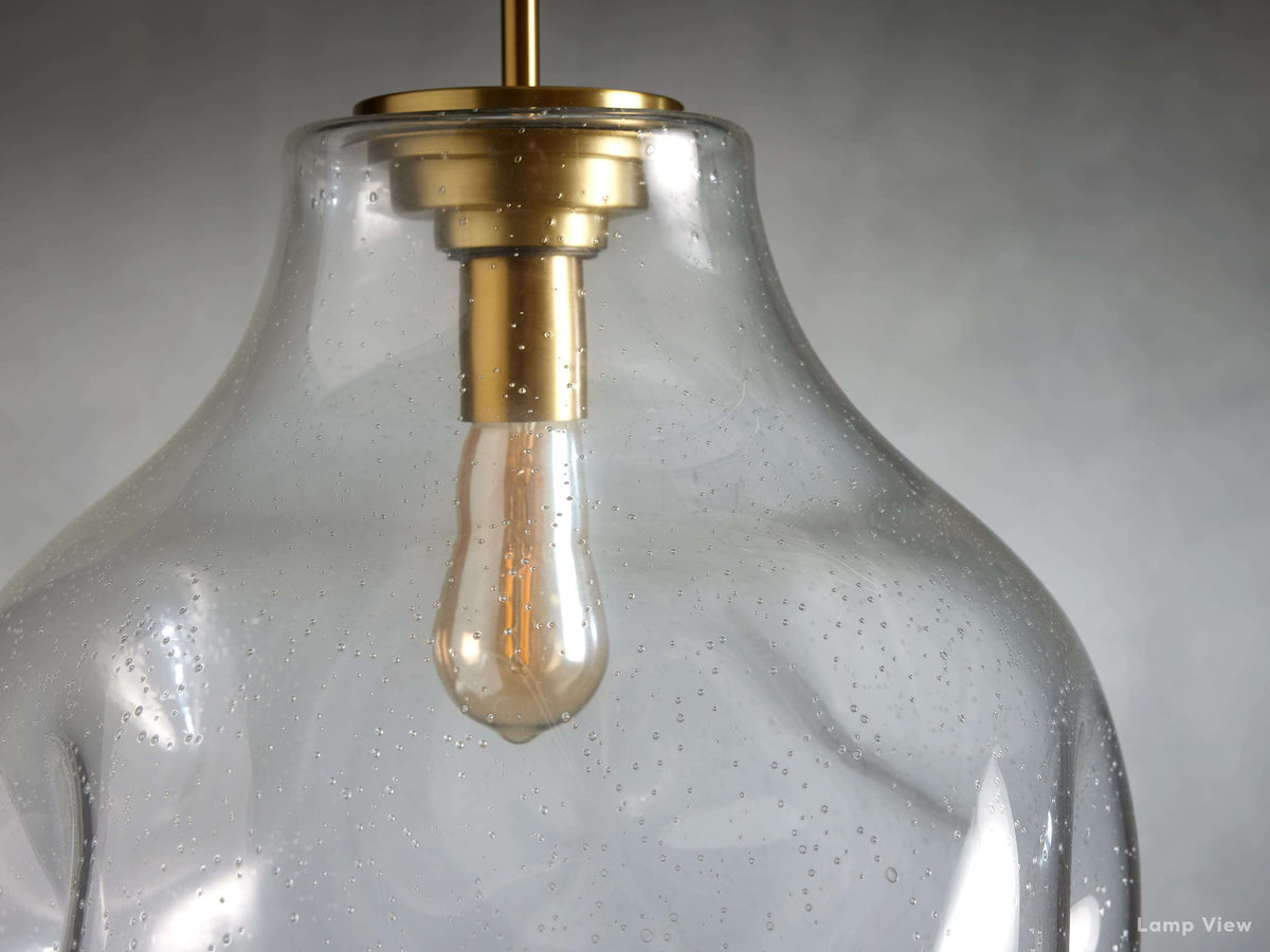 Organic Fluid Glass Pendant Light