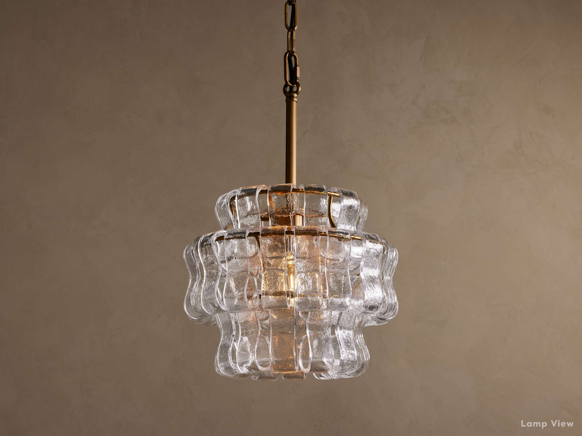 Ghiaccio Hooked Glass Pendant Light