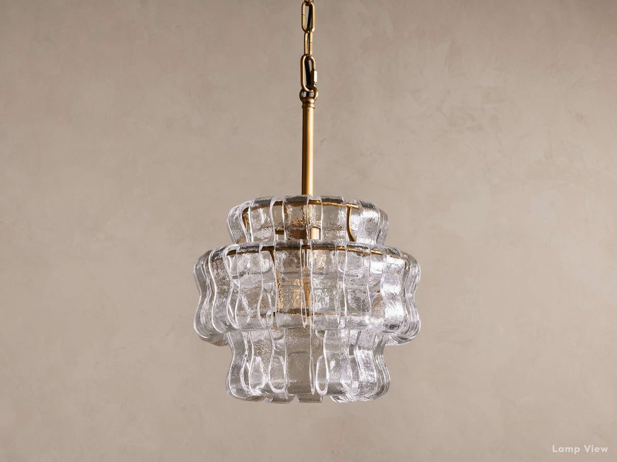 Ghiaccio Hooked Glass Pendant Light