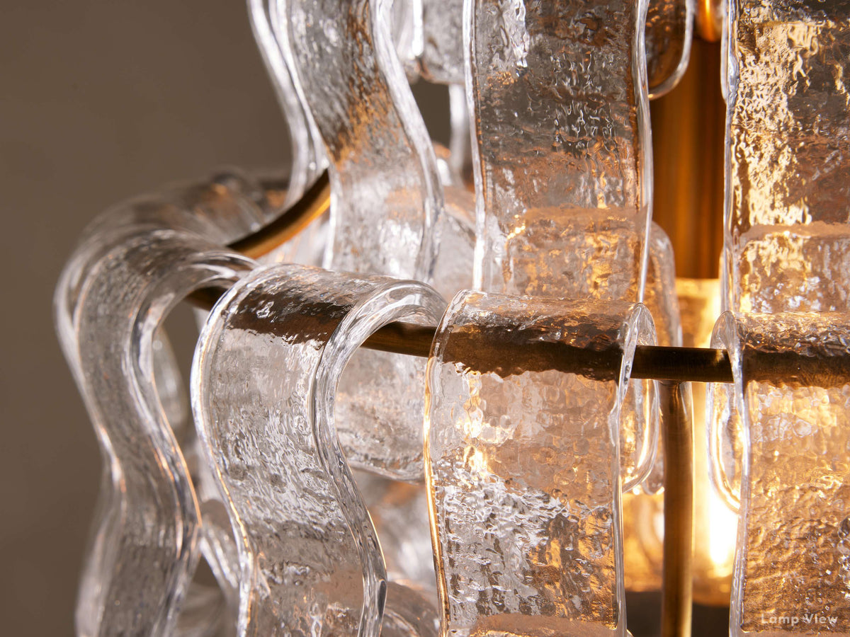 Ghiaccio Hooked Glass Pendant Light