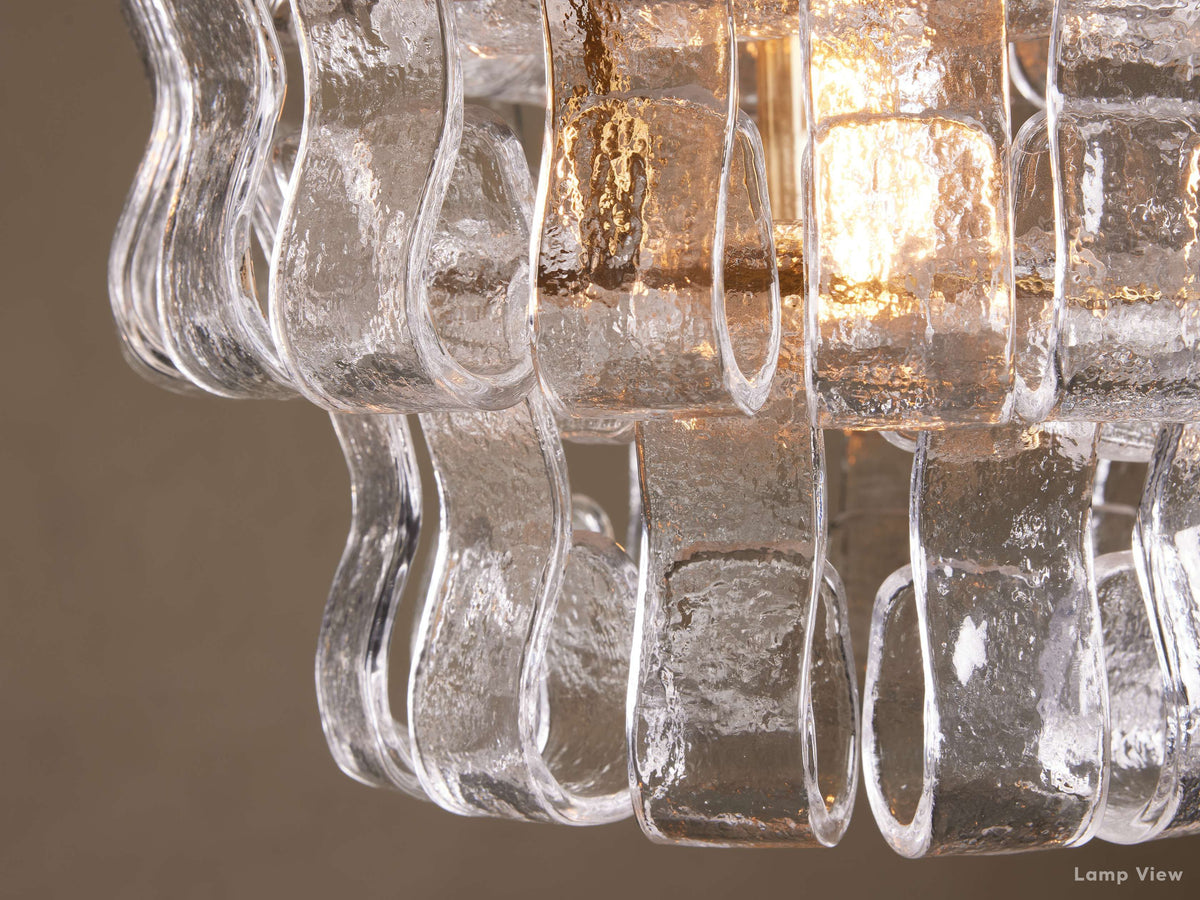 Ghiaccio Hooked Glass Pendant Light