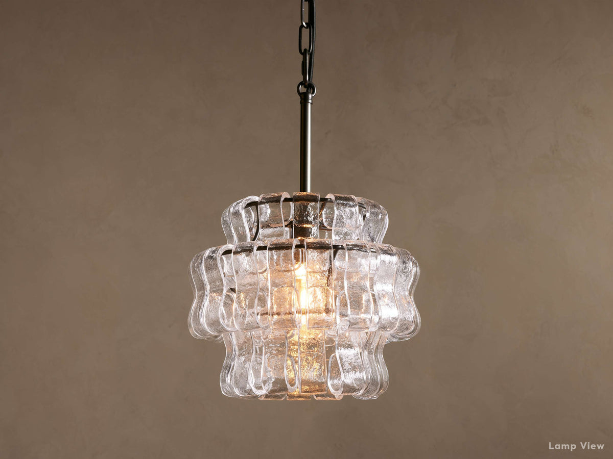 Ghiaccio Hooked Glass Pendant Light