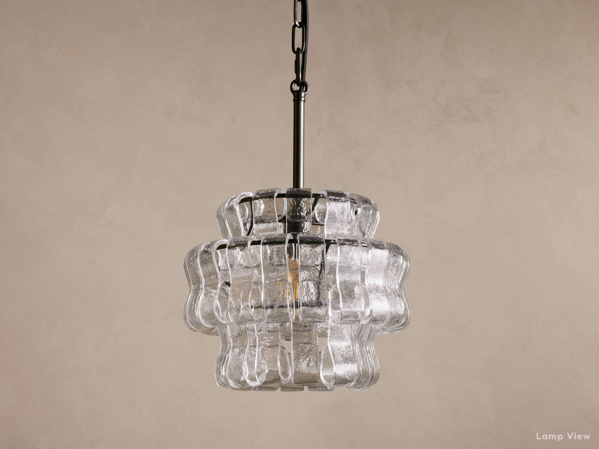 Ghiaccio Hooked Glass Pendant Light