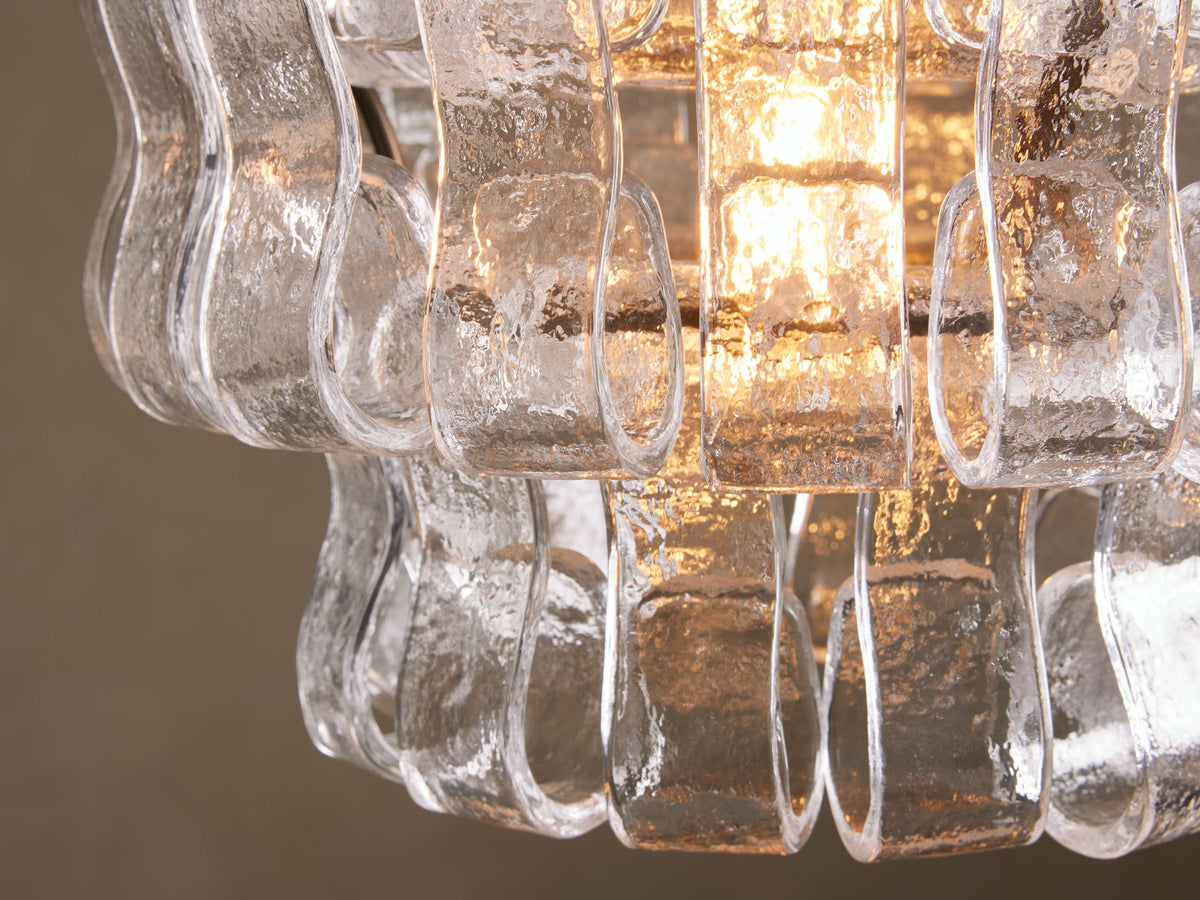 Ghiaccio Hooked Glass Pendant Light