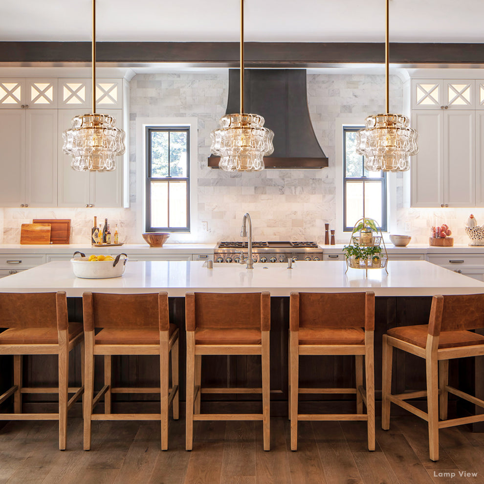 Ghiaccio Hooked Glass Pendant Light
