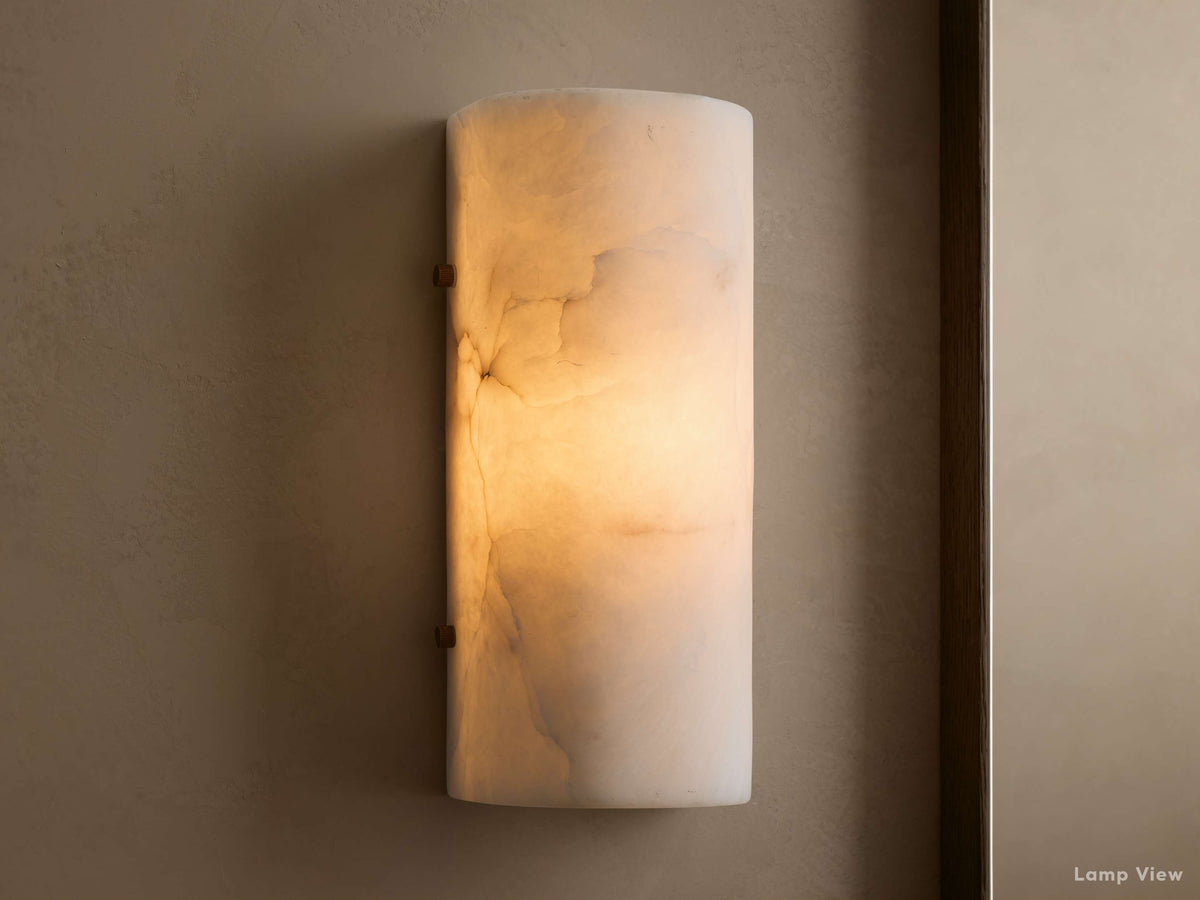Chayla Subtle Alabaster Wall Sconce