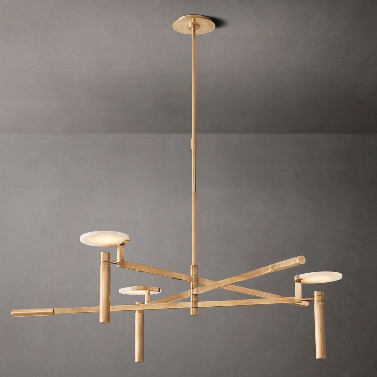 Maderno Clouded Alabaster Round Chandelier 45"