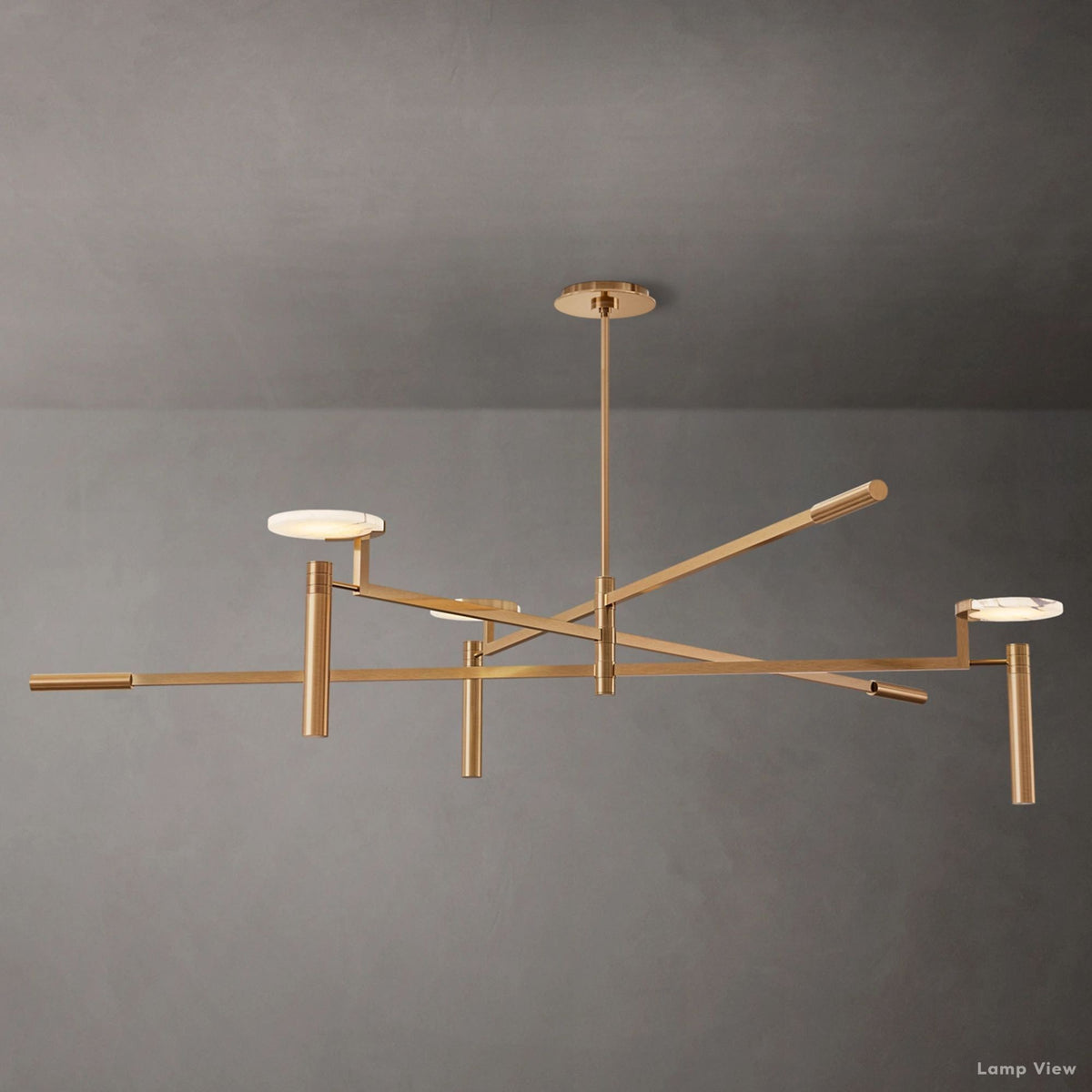 Maderno Clouded Alabaster Round Chandelier 60"