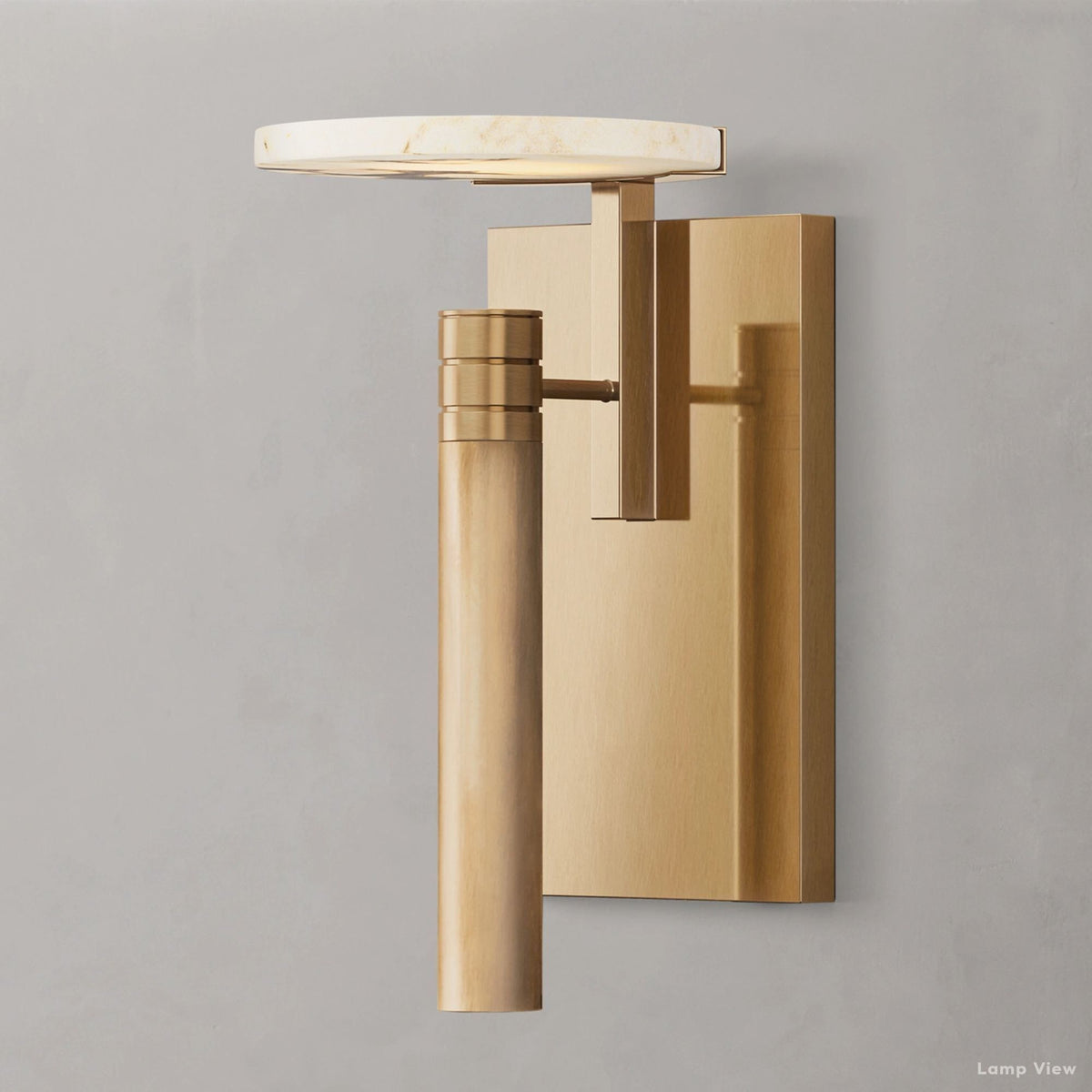Maderno Clouded Alabaster Dome Wall Sconce
