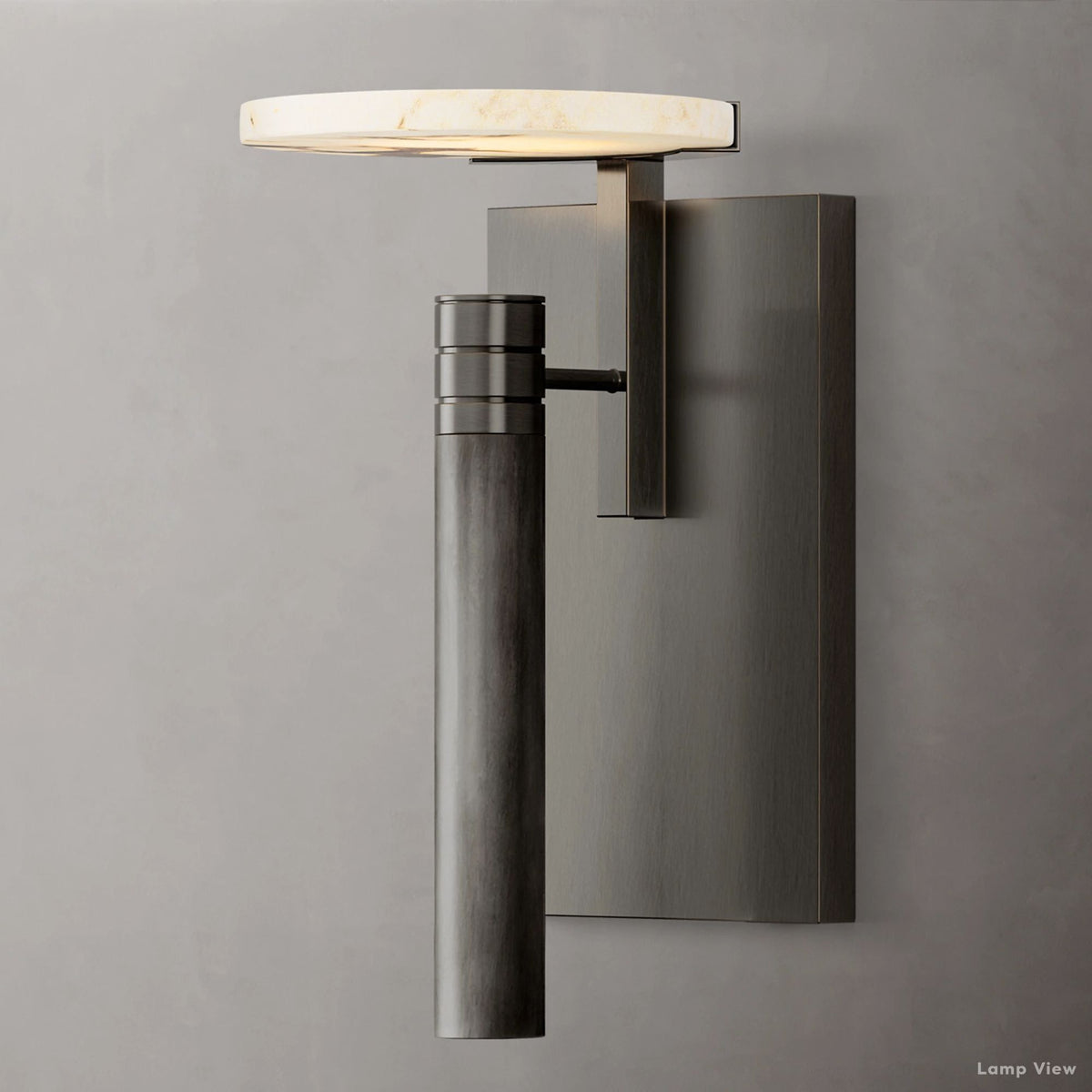 Maderno Clouded Alabaster Dome Wall Sconce