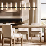 Ravelle Milk Glass Linear Chandelier 73"