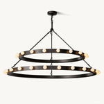 Vitoria Globe Border Two-Tier Round Chandelier 48"
