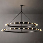 Vitoria Globe Border Two-Tier Round Chandelier 60"