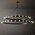 Vitoria Globe Border Two-Tier Round Chandelier 60"
