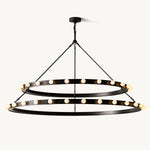 Vitoria Globe Border Two-Tier Round Chandelier 60"