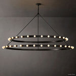 Vitoria Globe Border Two-Tier Round Chandelier 72"