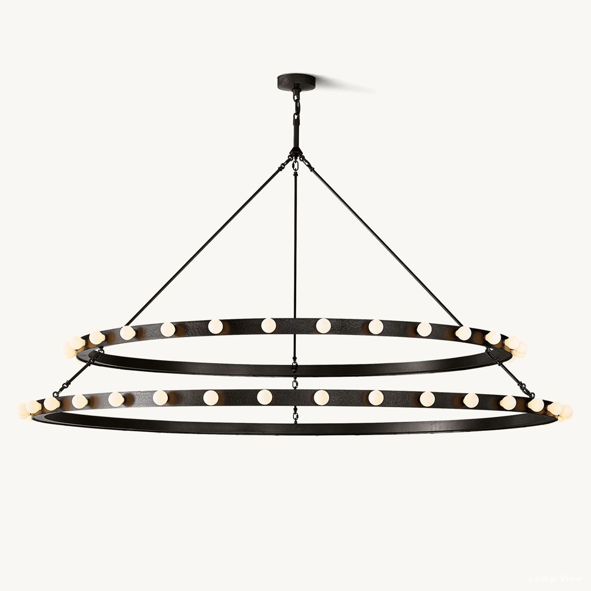 Vitoria Globe Border Two-Tier Round Chandelier 72"