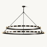 Vitoria Globe Border Two-Tier Round Chandelier 72"