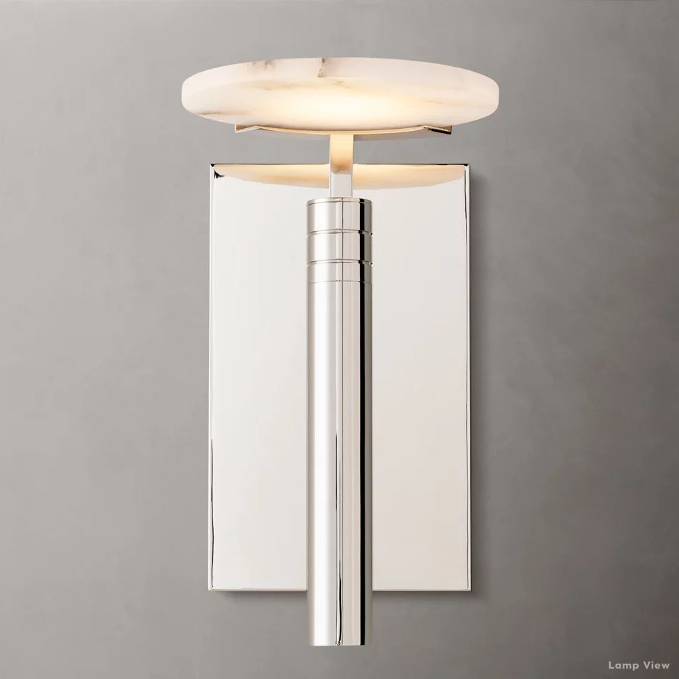 Maderno Clouded Alabaster Dome Wall Sconce
