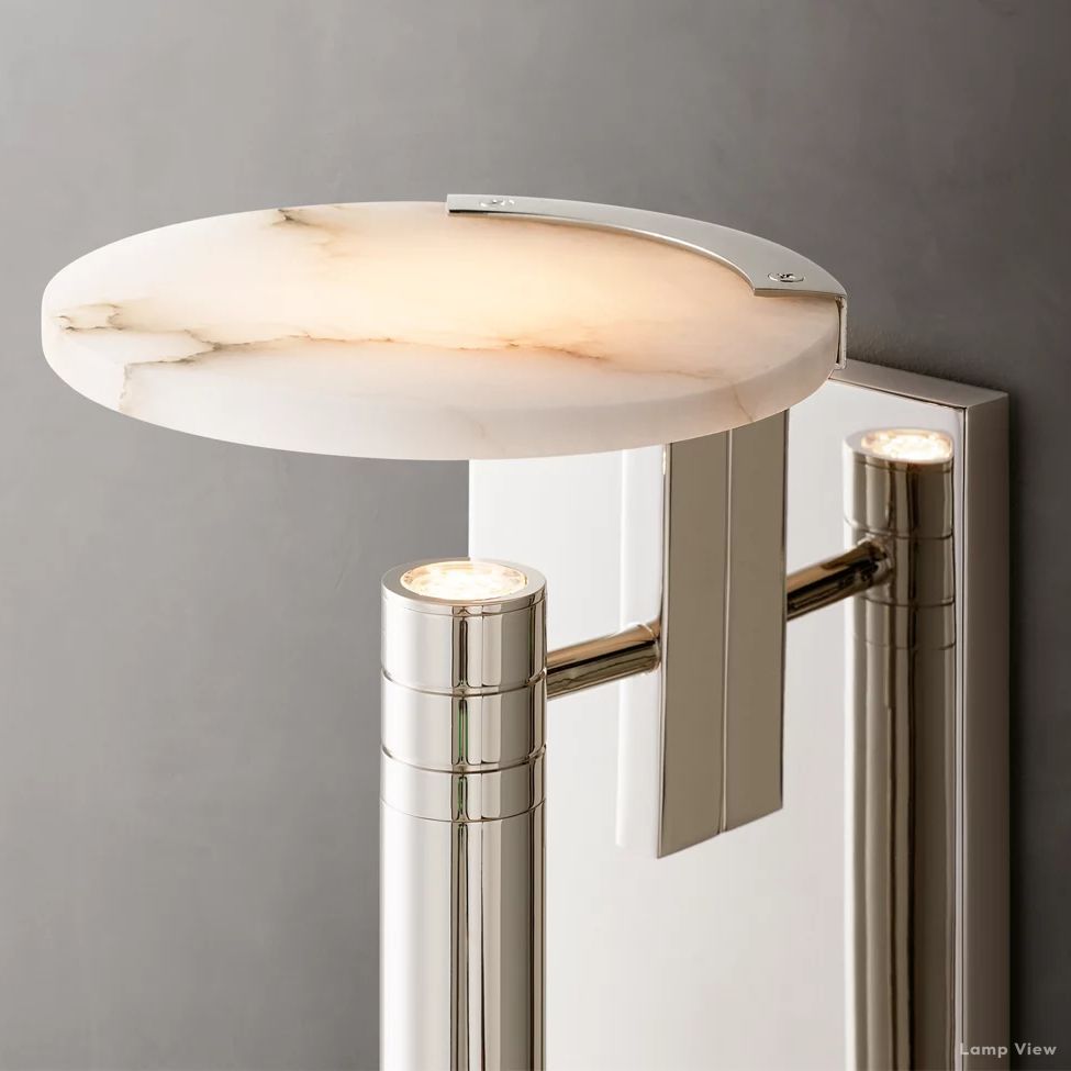 Maderno Clouded Alabaster Dome Wall Sconce