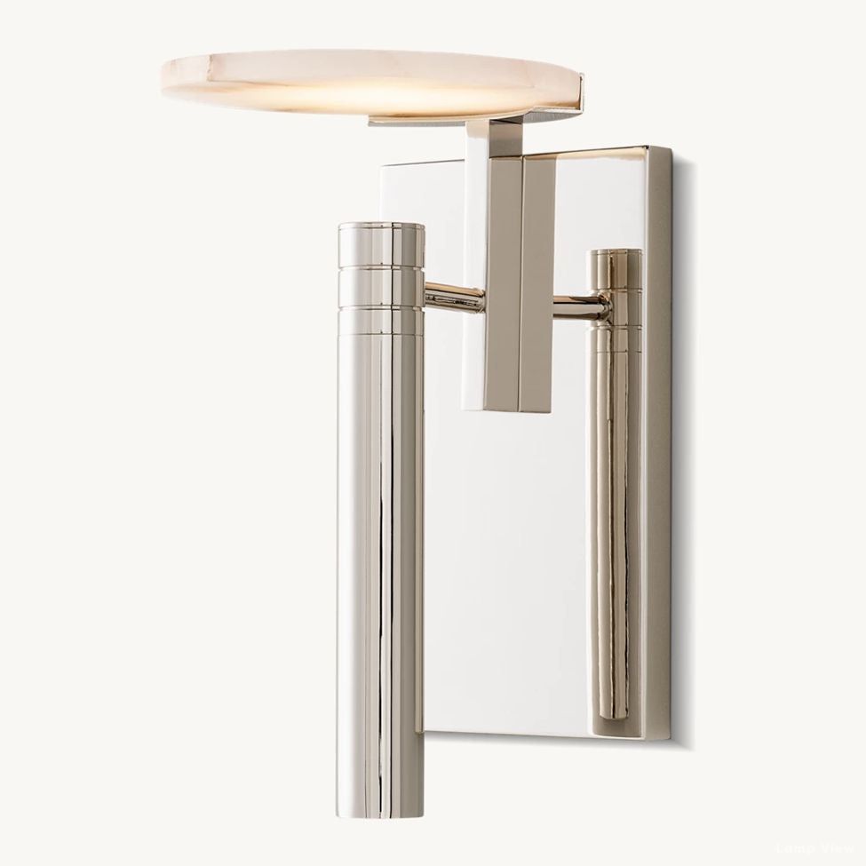 Maderno Clouded Alabaster Dome Wall Sconce