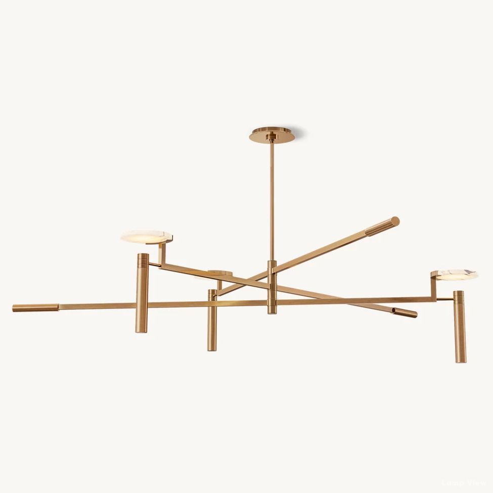 Maderno Clouded Alabaster Round Chandelier 60"