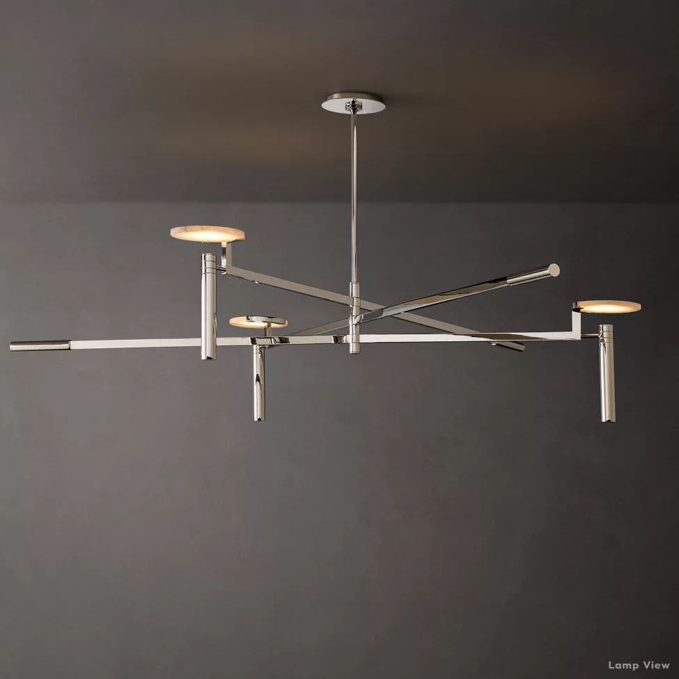 Maderno Clouded Alabaster Round Chandelier 60"