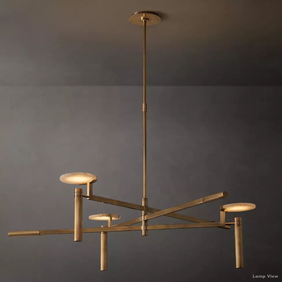 Maderno Clouded Alabaster Round Chandelier 45"