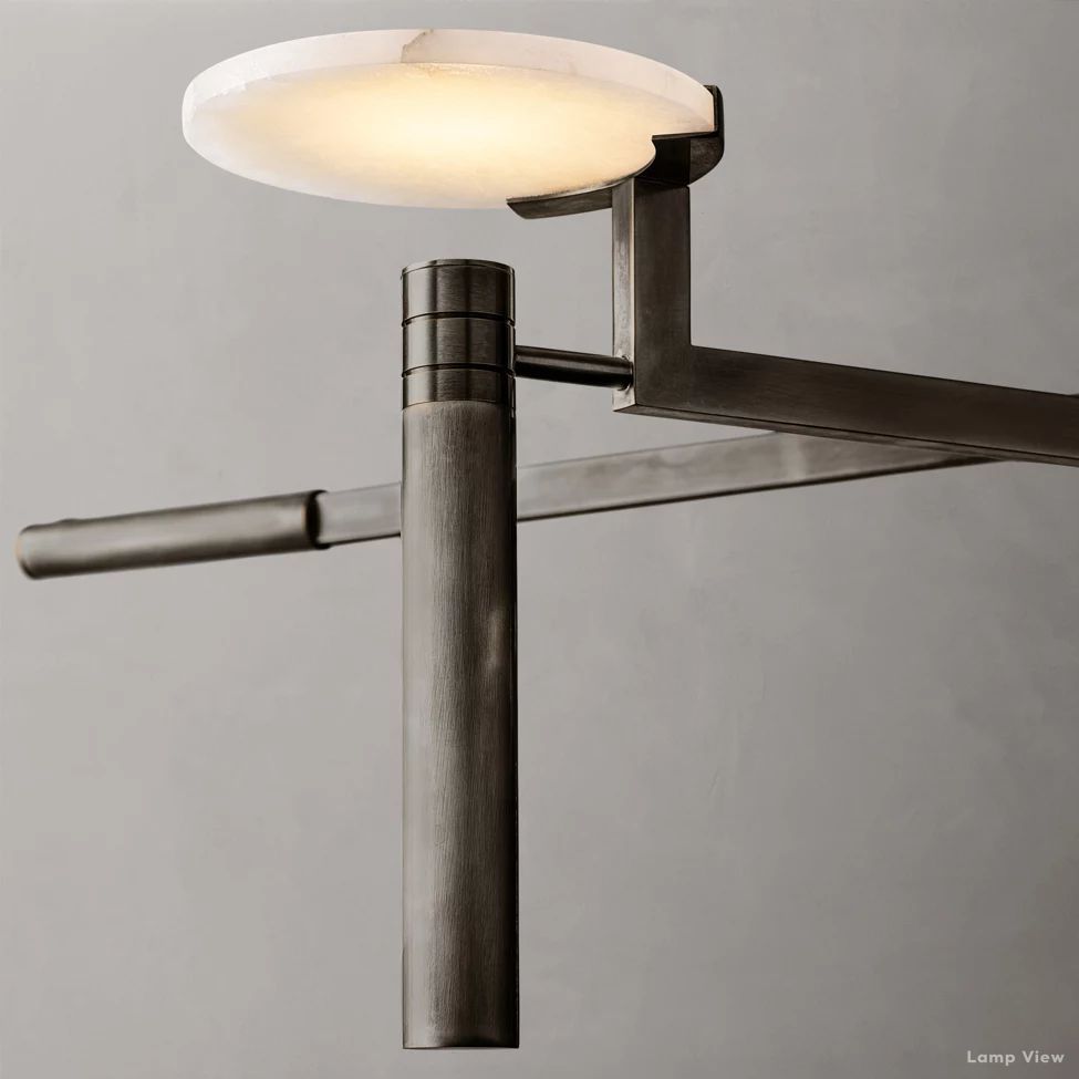 Maderno Clouded Alabaster Round Chandelier 45"