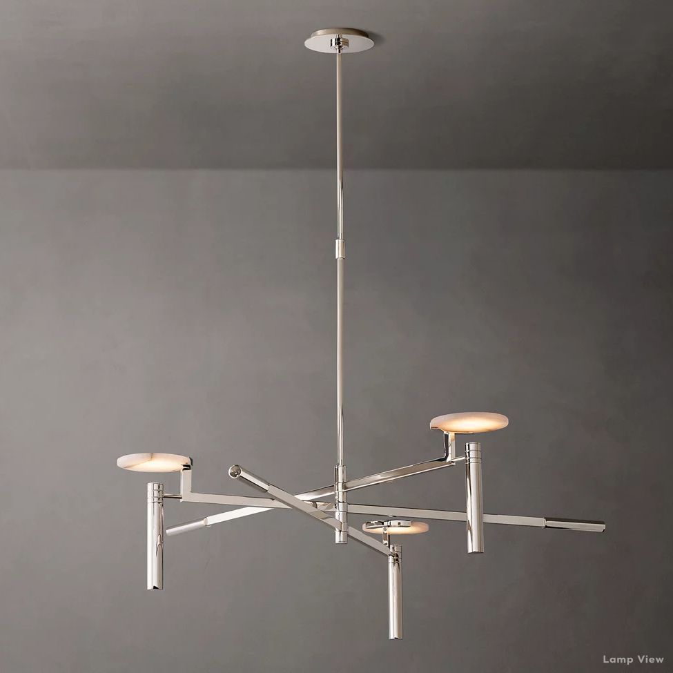 Maderno Clouded Alabaster Round Chandelier 45"