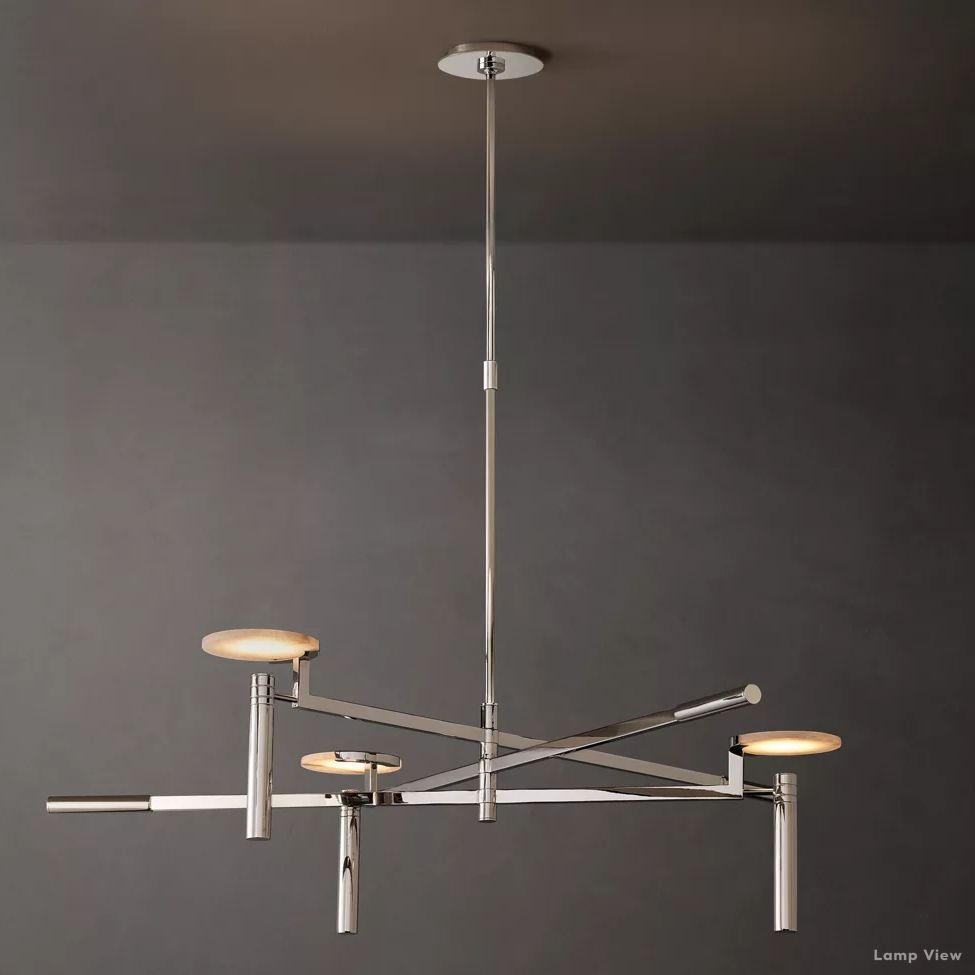 Maderno Clouded Alabaster Round Chandelier 45"