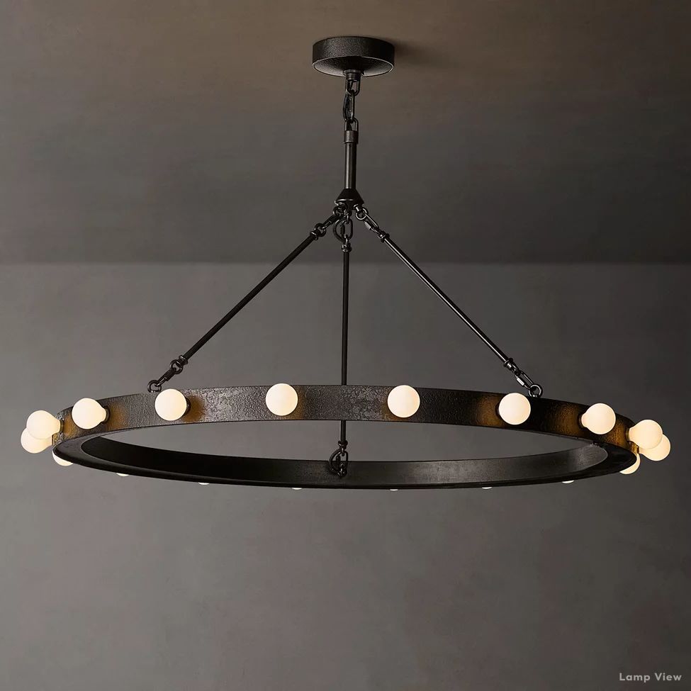 Vitoria Globe Border Round Chandelier 36"