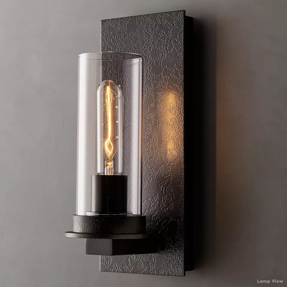 Ondra Charred Metal Wall Sconce