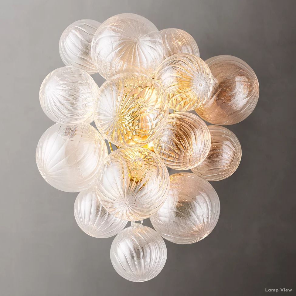 Trellor Spiraled Globe Wall Sconce